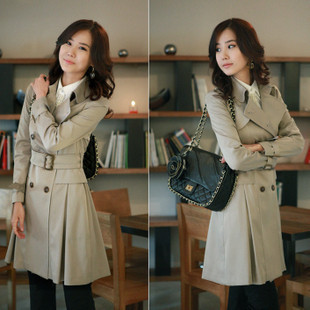free shipping 2012 plus size clothing mm autumn spring and autumn slim casual long design trench outerwear