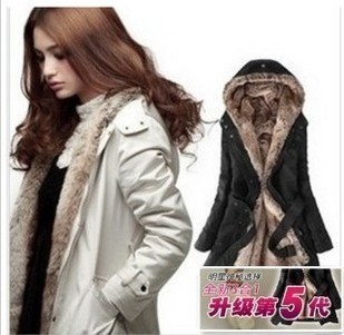 free shipping 2012 plus size clothing mm winter autumn and winter slim 5 wool liner trench overcoat outerwear