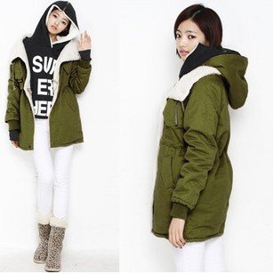 Free shipping 2012 qiu dong coat uniform wind dust coat the lambs wool lined with long the waist coat p059 of
