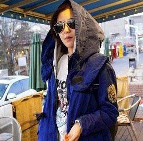 Free shipping   2012 qiu dong suction line show thin tooling trench coat female blue uniform army green coat  p058 of