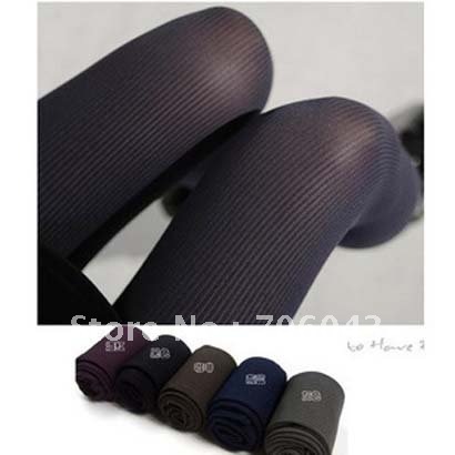 Free Shipping 2012 selling super stovepipe vertical striped velvet pantyhose wholesale and retail