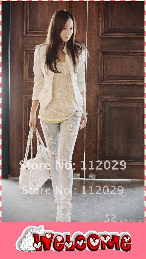 FREE SHIPPING 2012 Spring And Autumn  Double-Breasted Suit Napoleon Badges Cultivate One's Morality Handsome Little Short Coat