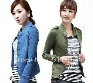 Free Shipping 2012 spring &autumn brief double breasted slim women's long-sleeve short design cardigan short jacket 108