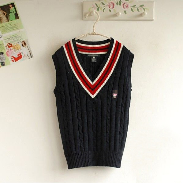 Free shipping+ 2012 spring fashion preppy style bear cottiers Women sweater vest sweater