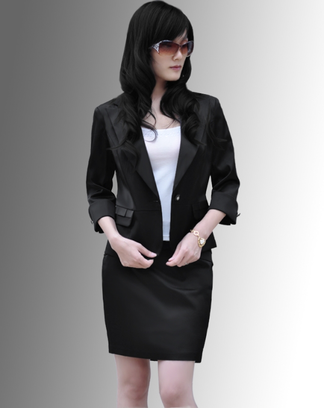 Free shipping 2012 spring fashion women's one-piece dress set professional skirt work wear suit skirt