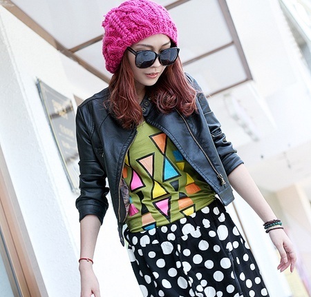 Free shipping 2012 spring new arrival givlie princess leather clothing classic women's jacket outerwear