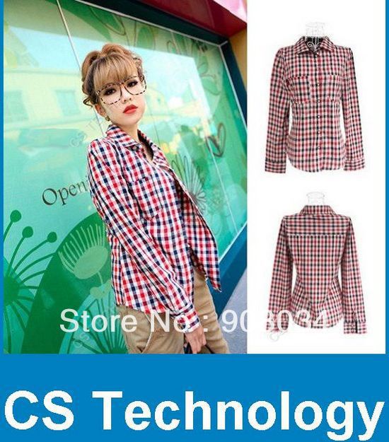 Free Shipping,2012 spring New Fashion Women's Long Sleeve Cotton Blouse Ladies' Shirts,Wholesale/Retail 1835