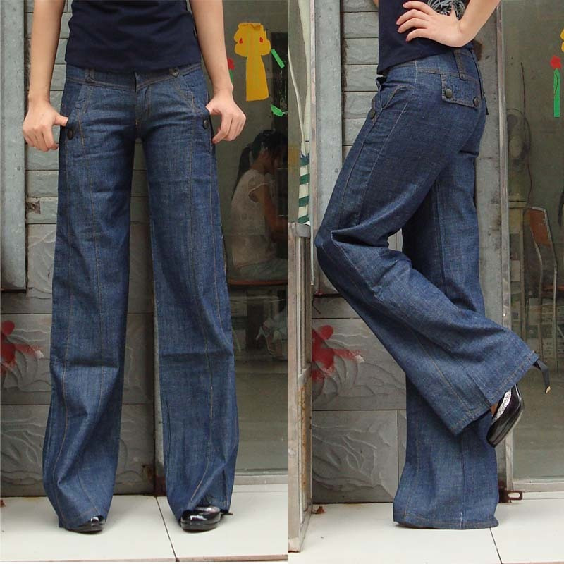 Free shipping ,2012 Star Style Loose Boot Cut Plus Size Fashion Dark Color Fashion Western Trousers .w100