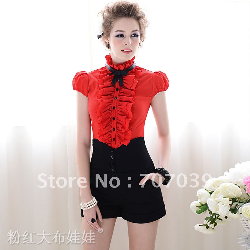 Free Shipping 2012 summer Black all-match high waist women's shorts