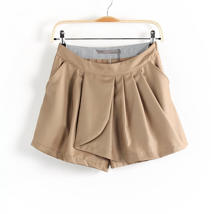 Free shipping ! 2012 summer fashion  pleated high waist  shorts women's pantskirt A278