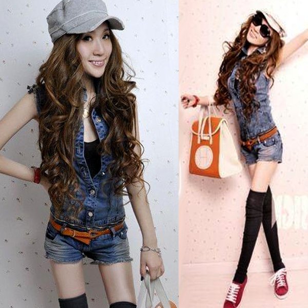 Free shipping, 2012 summer fashion women's jumpsuit twinset jumpsuit slim jeans shorts short trousers