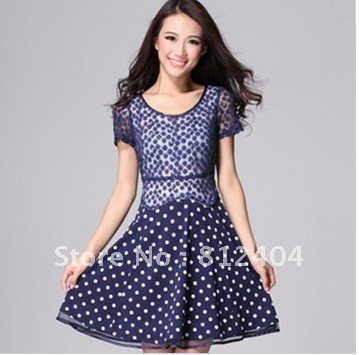 Free shipping 2012 summer the newest high quality/fashion women's dress make you more temperament