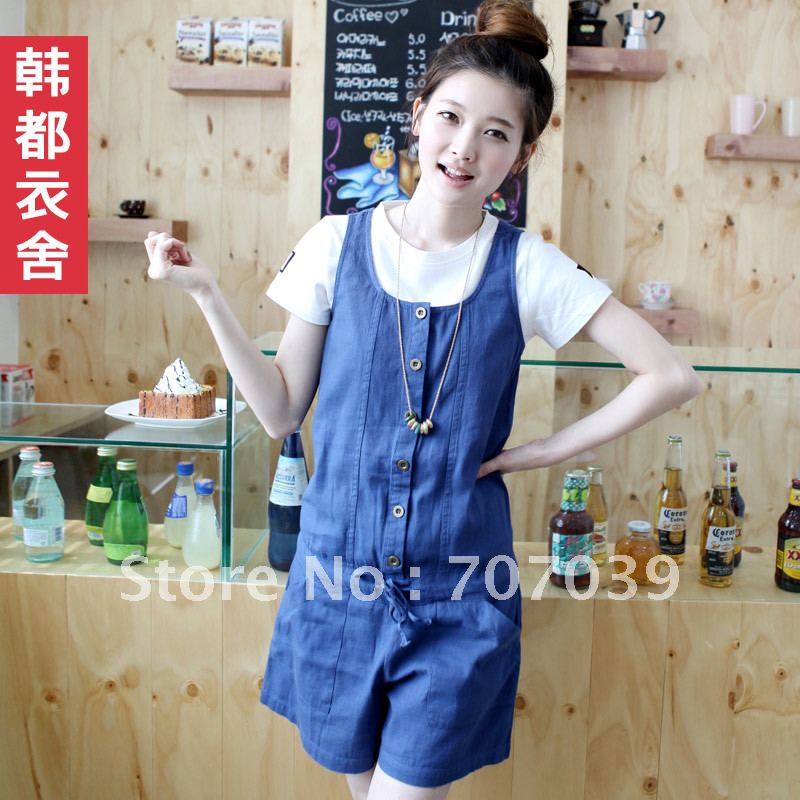 Free Shipping  2012 summer women's solid color slim waist mid waist shorts jumpsuit dd0998