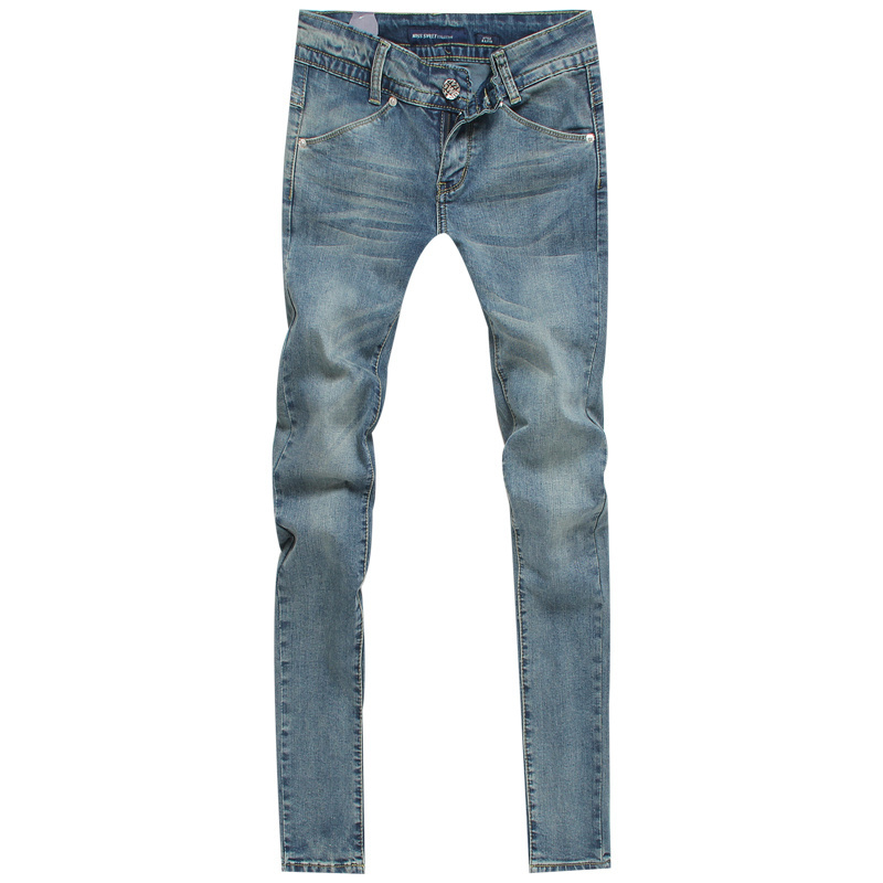 Free shipping, 2012 thin tight jeans female skinny pants fashion personality light blue Light gray