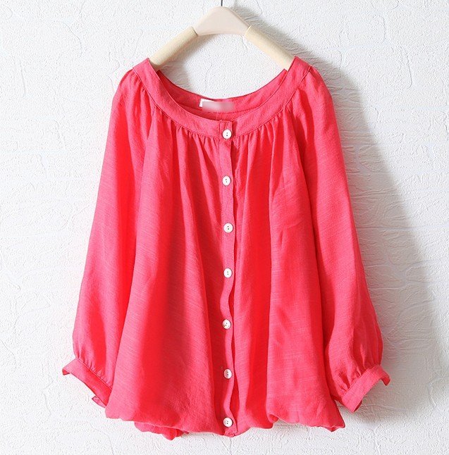 free shipping 2012 top quality cotton 100 aeropostale woman shirts big round collar sweet  button hot American and Europe slim