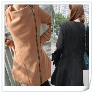 Free shipping 2012 trench lengthen outerwear women's slim sheep trophonema wool coat