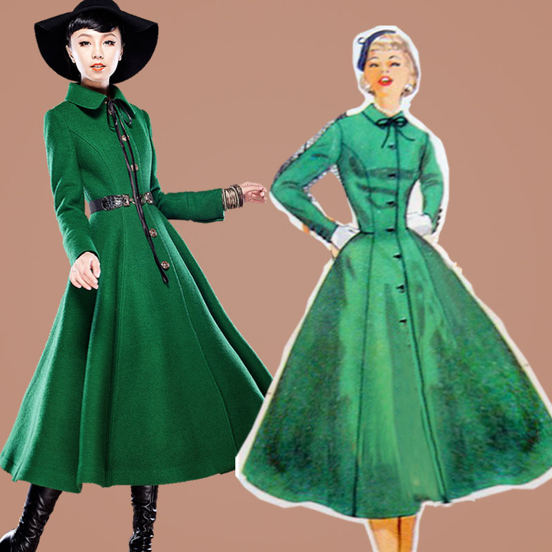 Free shipping 2012 turn down collar cap single breasted woolen overcoat, formal women's thick outerwear ,women woolen trench