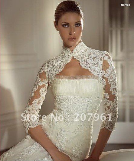 Free shipping !2012 white&ivory  Lace bridal bolero / jacket  FF60