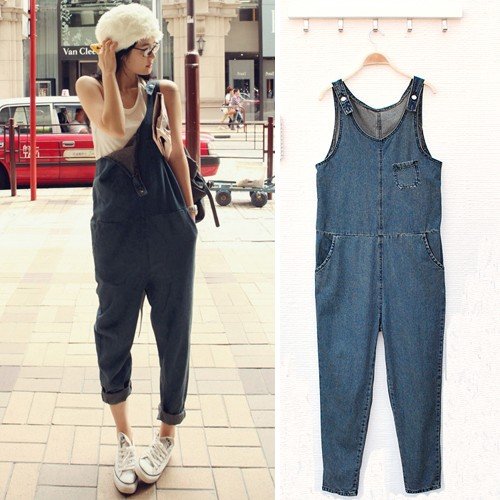 free shipping  2012 Wholesale  Autumn ker show thin cowboy overalls cowboy pants