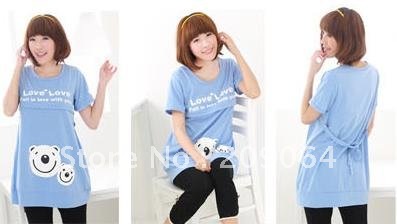 Free Shipping 2012 Wholesale Fashion Leisure Ladies' Maternity T Shirts,Popular Woman's Hot Sell Causal Top Tees