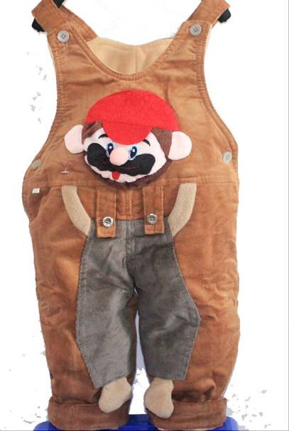 Free shipping 2012 winter children's clothing wholesale baby overalls children thicken pants extra-thick layer of thickened Bib