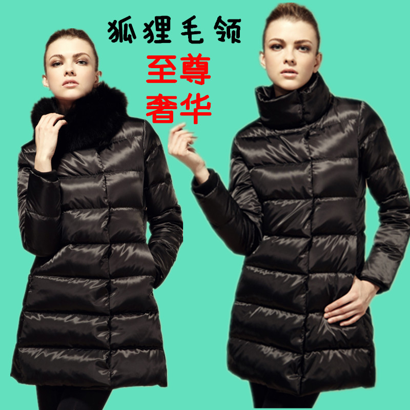 free shipping 2012 winter fashion down coat  Female luxury fox fur slim down coat wholesale retail