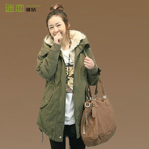 Free Shipping 2012 Winter fleece Wool Liner Thickening Overcoat Warm Wadded Jacket Women's Winter Jacket and Coats with fur J173