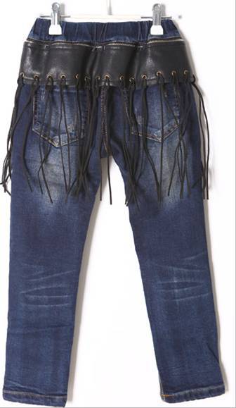 Free shipping 2012 winter girls thicken fashion jeans , casual pants for children 5 pcs/lot