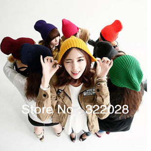 Free shipping 2012 Winter Hats For Women  Knitted Hat Fashion Beanies Women Winter Cap dropshipping