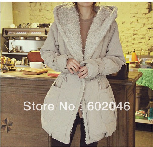 FREE SHIPPING 2012 WINTER HOODED COTTON-PADDED CLOTHES FASHION FEMALE OF CULTIVATE ONE'S MORALITY COAT PLUS SIZE WOMEN'S CLOTHES