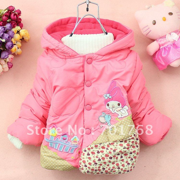 Free shipping 2012 Winter Hot Sale children clothing,children coat ,girl's cartoon clothing 4pcs/lot wholesale