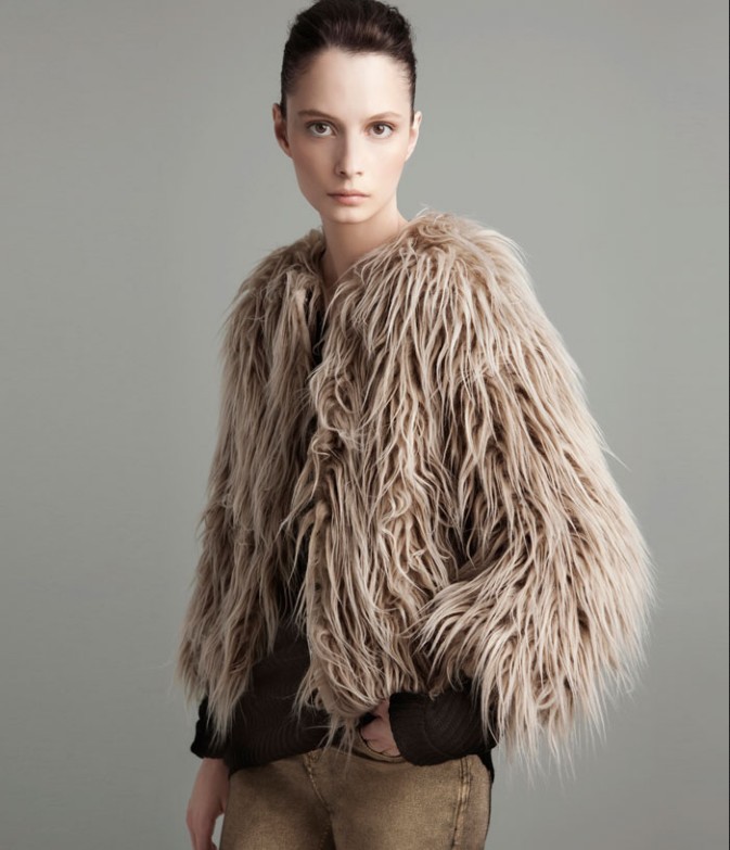 Free Shipping 2012 Winter New Women's Deep Beige Fur Coat Ladies Long-Sleeve Luxury Fur Coat XS-XL