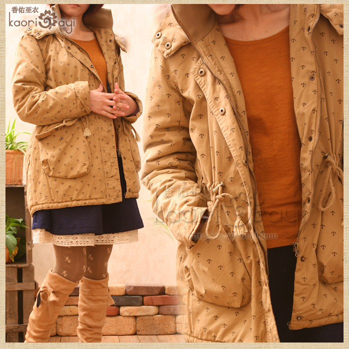 Free shipping 2012 winter thickening water anchor with a hood raccoon fur wadded jacket outerwear
