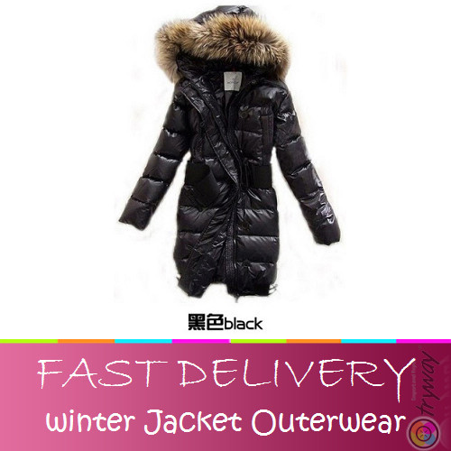 Free shipping, 2012 winter women's Black color fashion winter outdoor long Jacket Outerwear Overcoat hoody padded casual coat