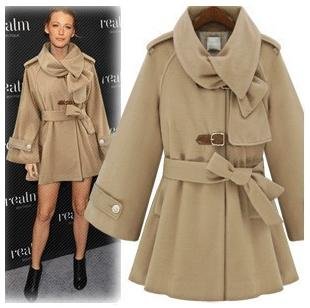 Free shipping , 2012 Winter Women 's Warm Wool Blake Christina Lively Blends , Ladies' Elegant Long Coats ,Wholesale,A653