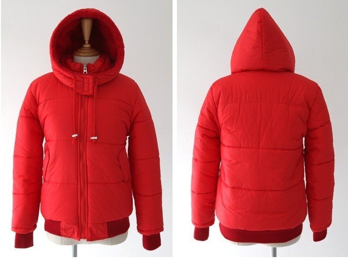 Free shipping, 2012 Woman's New Winter Hooded Coats, Plus cotton thickened short jacket