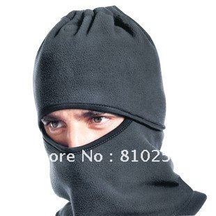 free shipping 2012 women men new fashion black warm fleece full face cover winter ski mask beanie hat scarf hood CS hiking 194