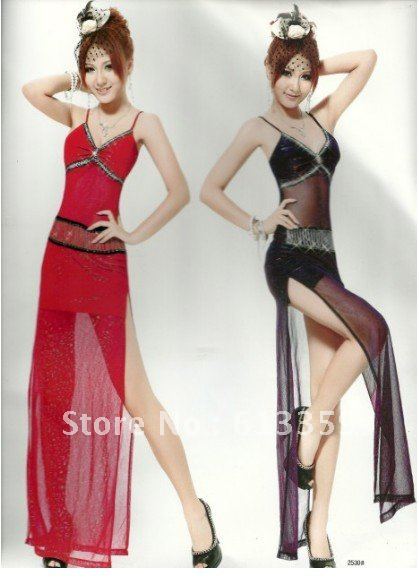 Free Shipping 2012 Women red/black sexy long evening dress gowns dresses Princess cocktail party