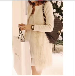 Free shipping, 2012 women's cashmere overcoat fur soft wool coat outerwear trench
