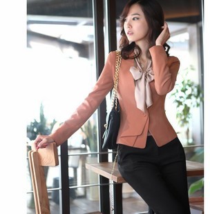 Free shipping 2012 women's elegant plus size long-sleeve short jacket casual blazer,blazer women,suits for women