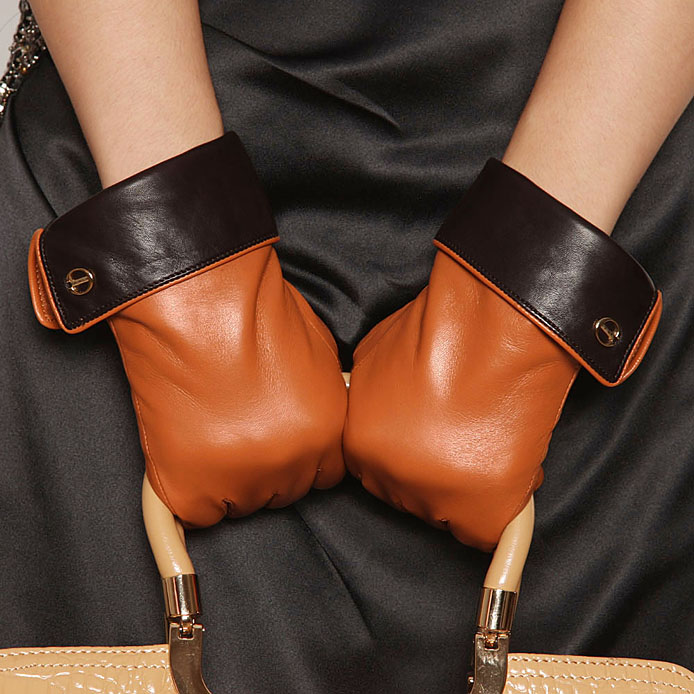 free shipping 2012 women's genuine leather gloves fashion color  el021nqf