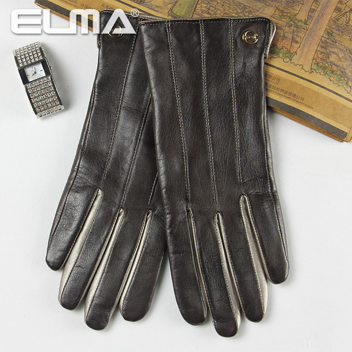 free shipping 2012 women's genuine leather gloves top sheepskin cashmere el031nz
