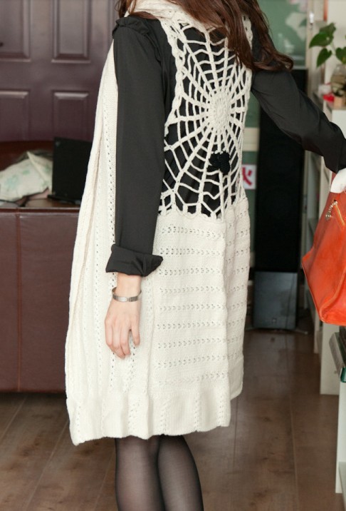 free shipping 2012 women's handmade sweater medium-long cardigan cape
