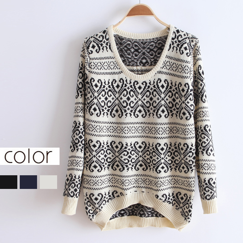 free shipping 2012 women's loose stripe long-sleeve o-neck sweater medium-long sweater wx1115