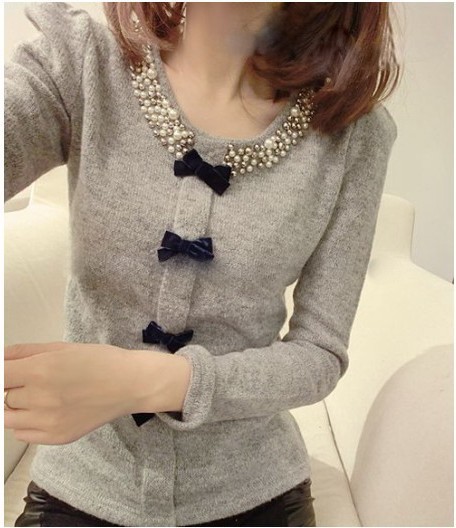 Free shipping, 2012 women's winter new arrival loose long-sleeve thin pullover wool sweater basic shirt ,7
