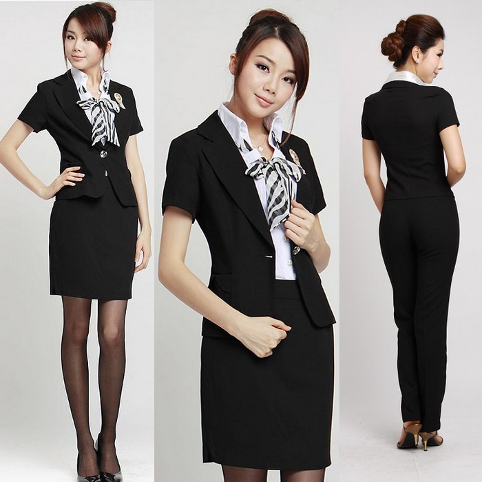 Free shipping 2012 work wear formal female clothes suit slim professional skirt summer short-sleeve female hx3 work wear