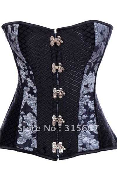 free shipping 2012new design 1pcs wholesale Best quality steel bone corset ,lingerie,bustier , slim n lift,nice lace corset