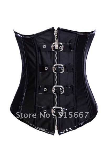 free shipping 2012new design 1pcs wholesale Best quality zip corset ,lingerie,bustier , slim n lift,nice lace corset