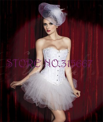 FREE shipping 2012NEWEST beautiful WEDING corset, all steel bone corset for lady SFM915,A SET 3PCS