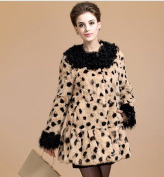 Free shipping,2012Rabbit hair fur coat